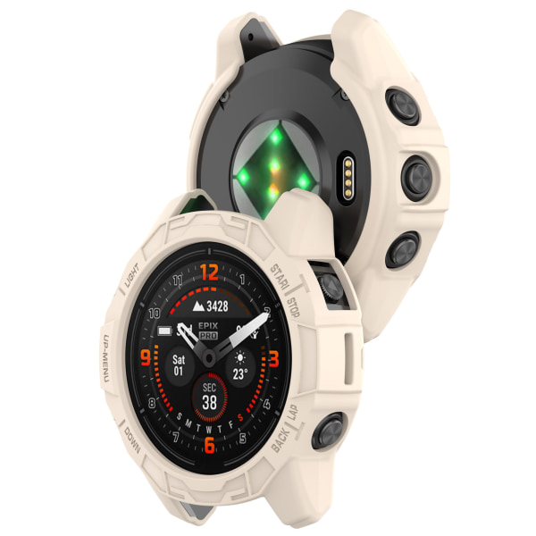 Skyddande klockfodral för Garmin Epix Pro 47mm /Fenix 7 PRO /Fenix7 Varm vit