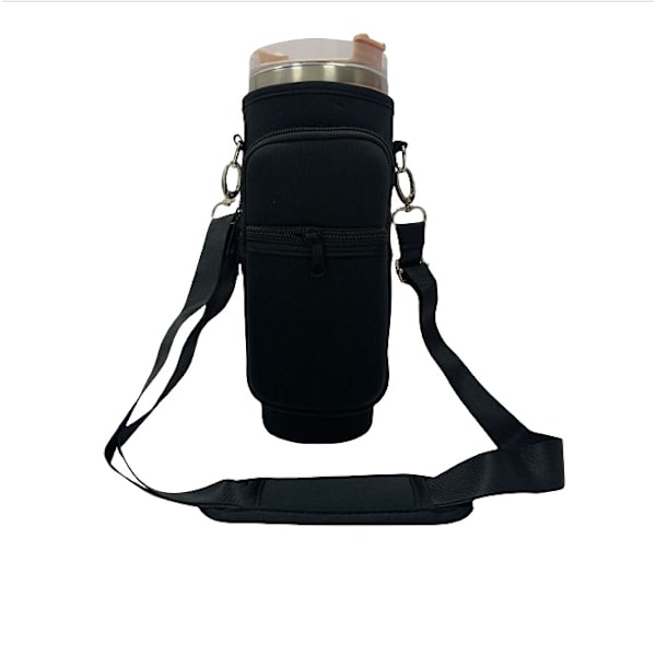 40oz Eristetty Mukiteline Taskulla Ja Metallilukolla Black Black