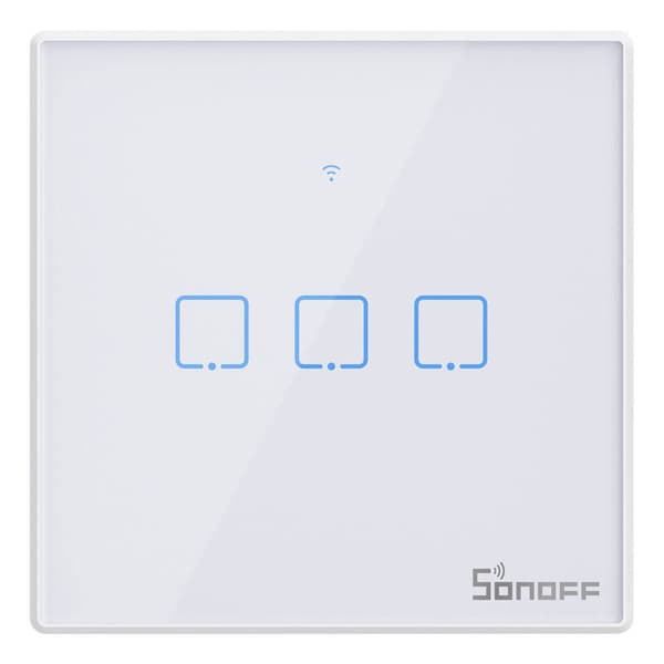 Smart Switch WiFi + RF 433 Sonoff T2 EU TX (3-kanals) uppdaterad