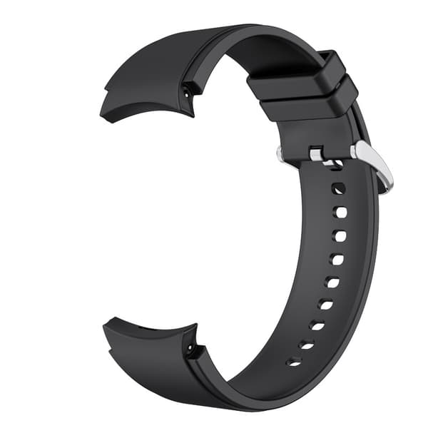 Silikoneurrem til kvinder 9138 - Sort med sølvspænde - 20 mm til Samsung Galaxy Watch 4/5