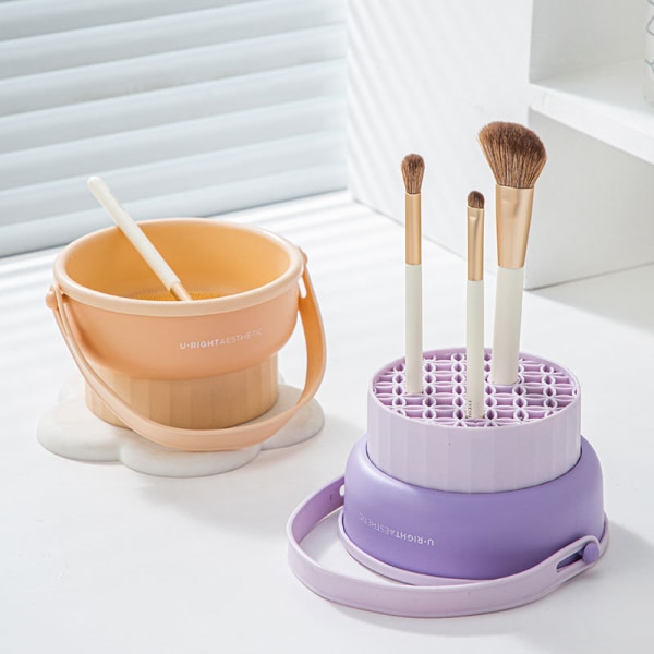 Makeup Brush Cleaner Mat 3 in 1 Cleaner Violetti