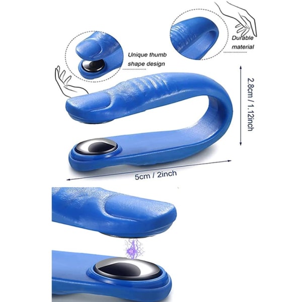 Akupressur handtryckpunktsklämma med magnet 2-pack Blå