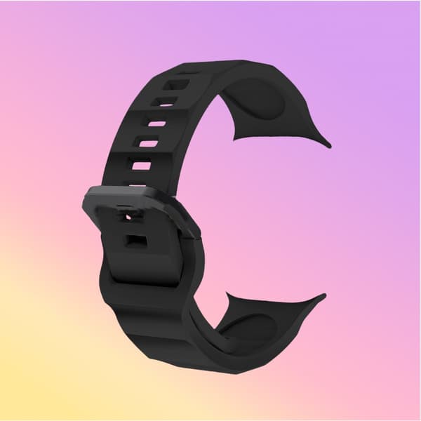 Silikonearmbånd til Apple iWatch 9 Black S Black S