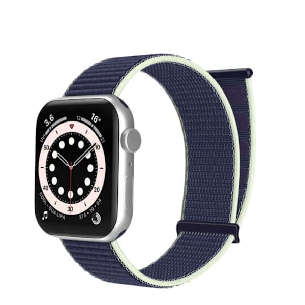 Klockarmband med nylonögla för Apple iWatch Mörkblå S