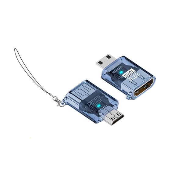 USB-C til HDMI-adapter 2-pack – 8K@60Hz HDMI 2.1 med HDR 12-bit, PC-hus til laptops, tablets og telefoner, til streaming og præsentationer, plug-and-p Blue