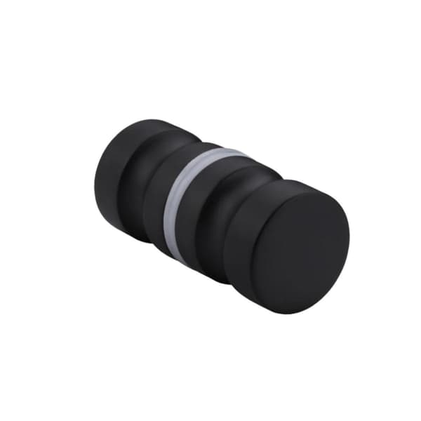 H-formet dobbeltsidet greb til glasdør - sort 304 rustfrit stål, passer til 6-19mm glas, 6.2cm x 3cm x 3cm Black Black