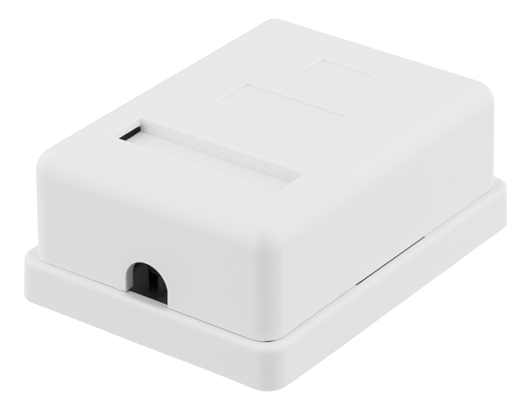 Shielded network socket, Surface FTP 1xRJ45, Cat6, white