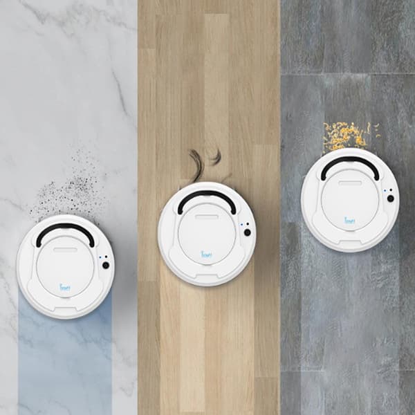 Smart 3-i-1 Robotdammsugare - Sopning, Moppning & Dammsugning för Hårda Golv White White