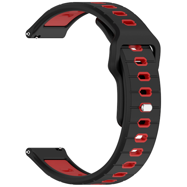Silikoniranneke Garmin Vivoactive 6 -kellolle Musta + punainen