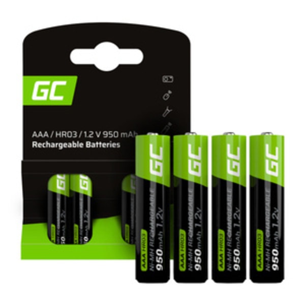 Green Cell genopladelige batterier Sticks 4x AAA HR03 950mAh