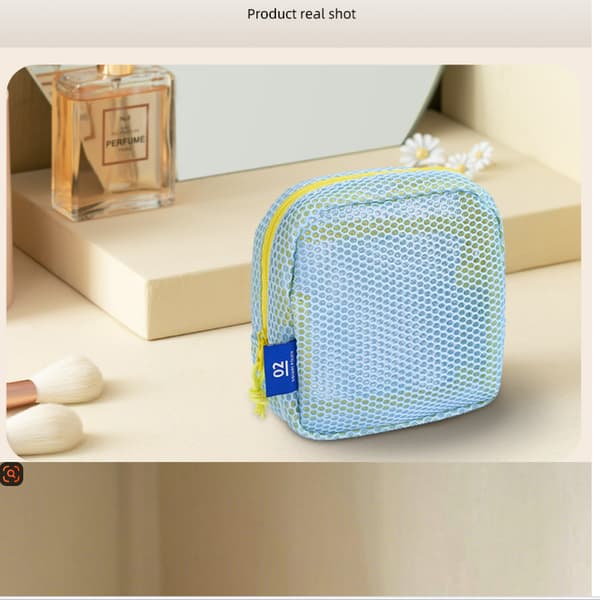 Kosmetiktaske Mesh Taske Blue Blue