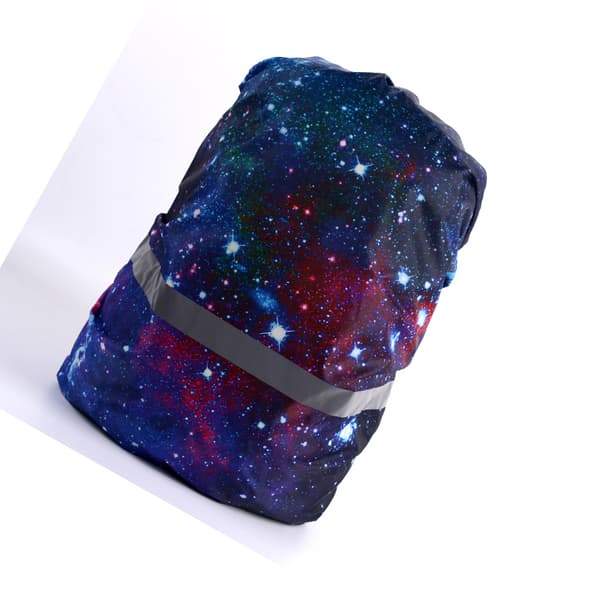 Vandtæt Rygsæk Regnslag med Refleksstribe Black starry sky S S