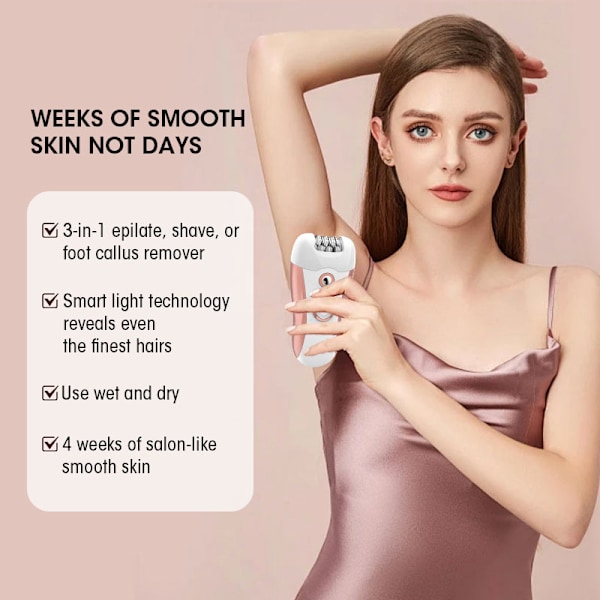 Naisten 3-in-1 sähköinen ladyshaver KS-009 Vihreä
