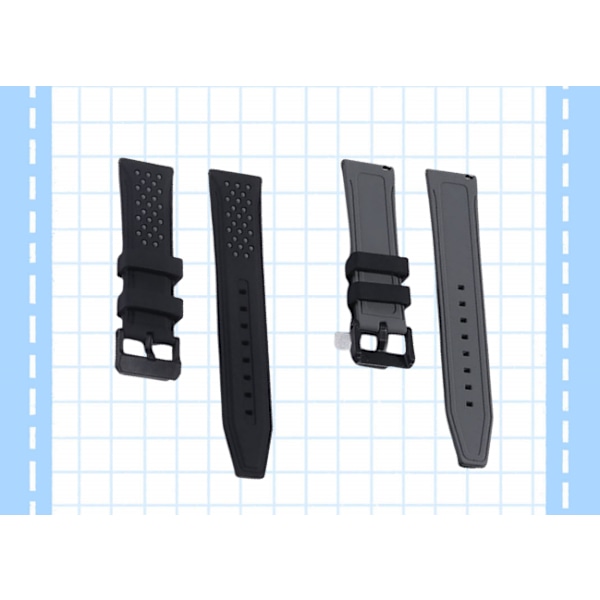 Silikonarmband för Huawei/Samsung/Garmin Grå 26 mm