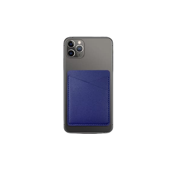 Slank PU Læder Telefonkortholder med 2 Kortpladser Blue Blue