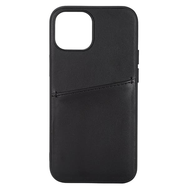 Back cover PU 2 card iPhone 13 Mini Black