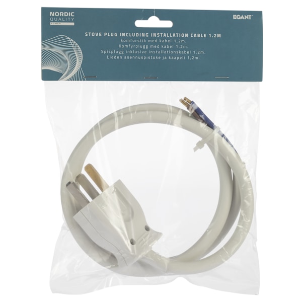 Stove plug including installation cable, 1.2m