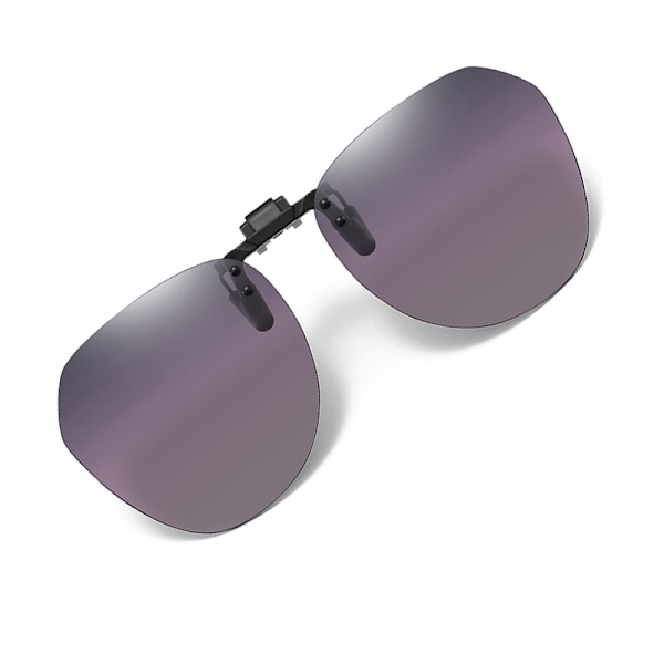 Polariserade Clip-on Solglasögon med Fodral Lila