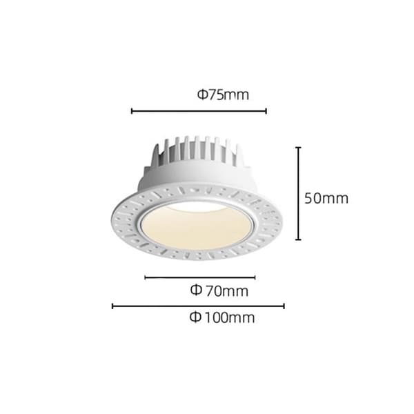 2-pack 10W LED infällda downlights, 4000K, 75mm utskärning, antireflex