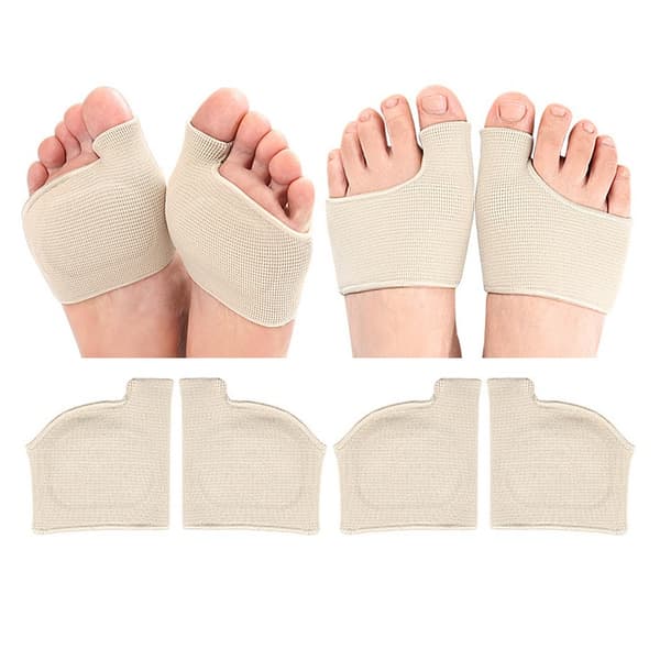 Ribbade Fotärmar med SEBS Honungskakspolstring - Skydd för Hallux Valgus & Framfot (1 Par) L L