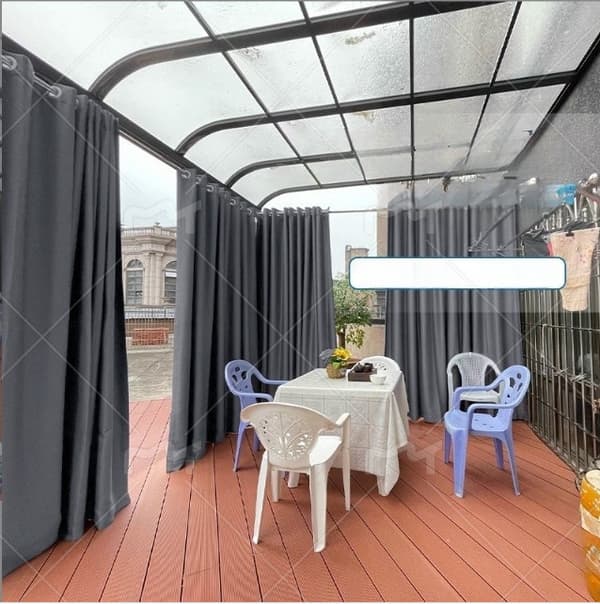 Udendørs pavillon gardiner (2,0x2,5m med kroge/enkelt panel)
