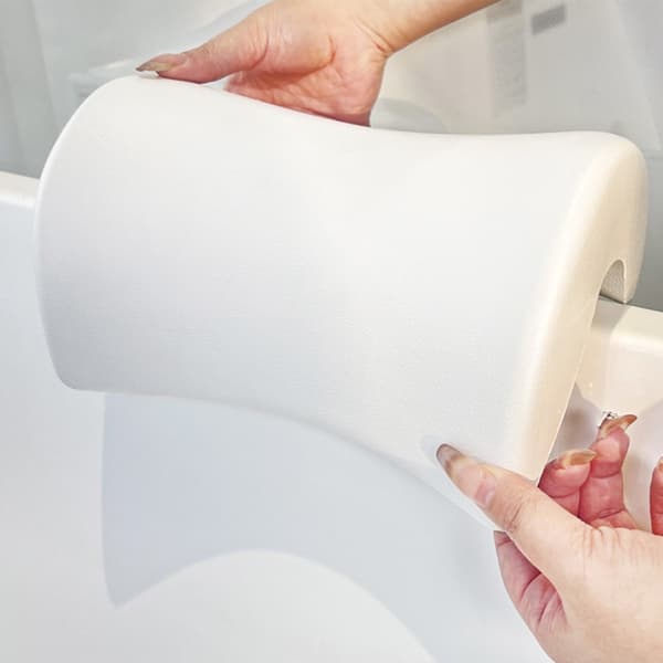 Badekarpude med bue: Vandtæt, elastisk og komfortabel hovedstøtte til afslappende bade White White