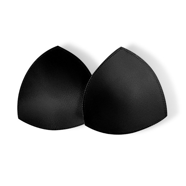 YZ007 Triangle Sponge Bra Pads, Sort, One Size (2 Par)