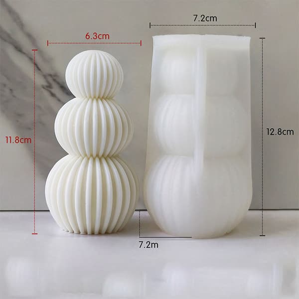 Geometrisk silikonform för ljustillverkning - J-1277