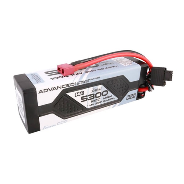 Gens ace Advanced G-Tech 5300mAh 11,4V 3S1P 100C HV bil Lipo batteripack Hardcase med Deans Plug