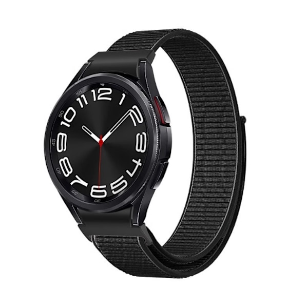 Stilfuld Nylonrem til Samsung Galaxy Watch 4/5/6 Sort