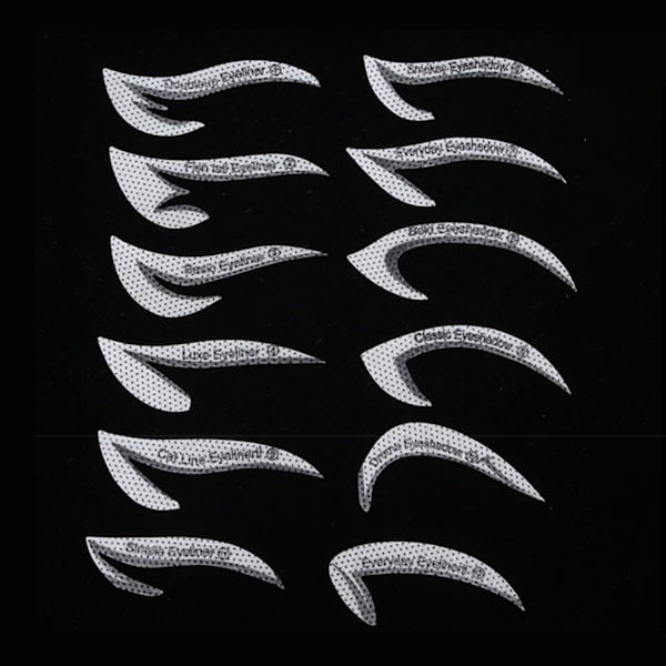 Ammattimainen eyeliner stencil luomiväri leima pads meikkityökalu Valkoinen