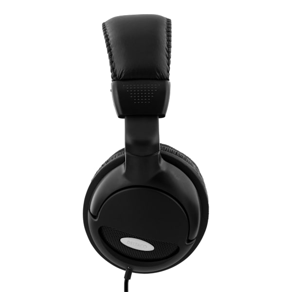 Headphones with volume control, 2.2m cable, black