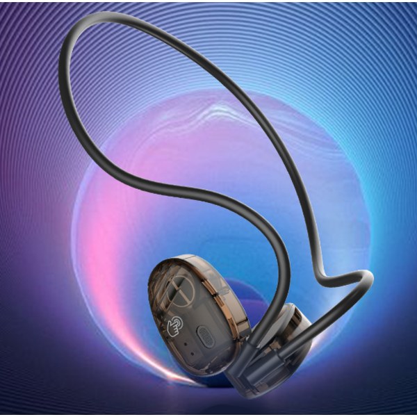 Bone conduction trådløse øretelefoner hovedtelefoner Bluetooth 5.2 IPX7 Sort