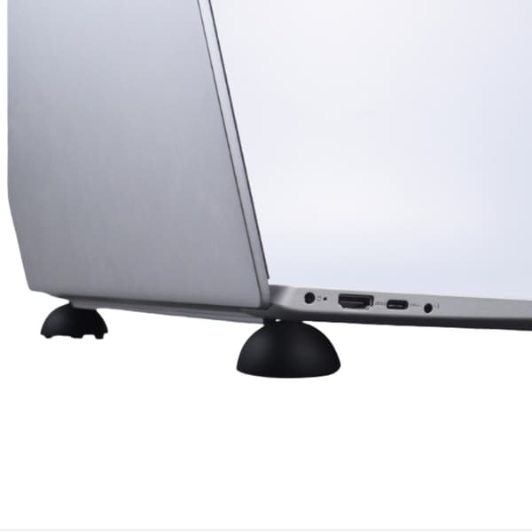 Mini Laptop Stand, Portable Silicone Laptop Feet - 4 Pack Black Black