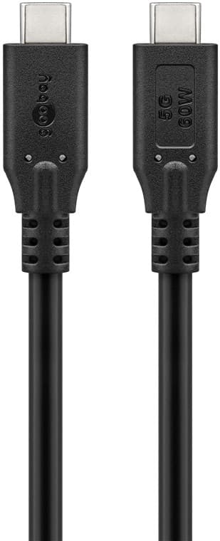 USB-C™-kabel, 1 m, sort
