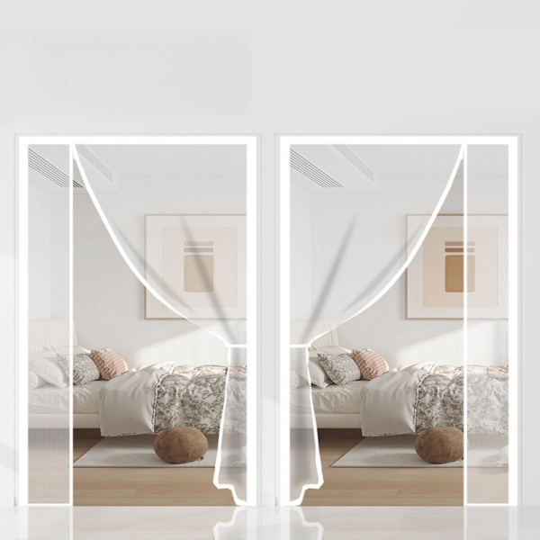 Magnetisk skärmdörr med sidoöppning White M White M