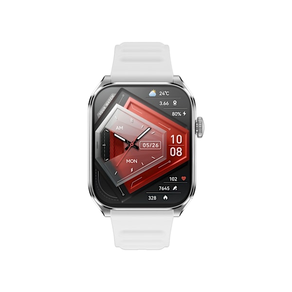 1.93" AMOLED Bluetooth Opkald Smartwatch kompatibelt med GloryFit APP Silver Silver