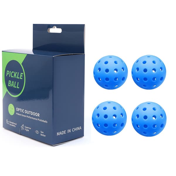 40-håls pickleballs för utomhusträning 4-pack Blue Blue