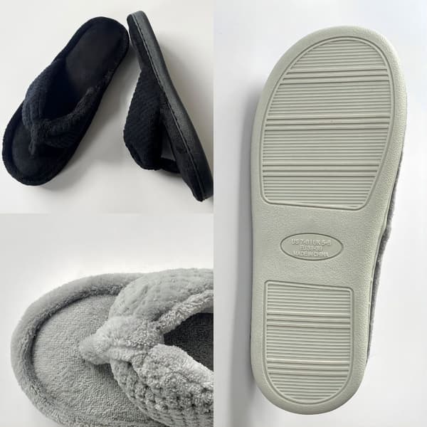 Memory Foam Varvastossut Ananaspuulla - Hengittävät ja Mukavat Sisätossut Grey Grey