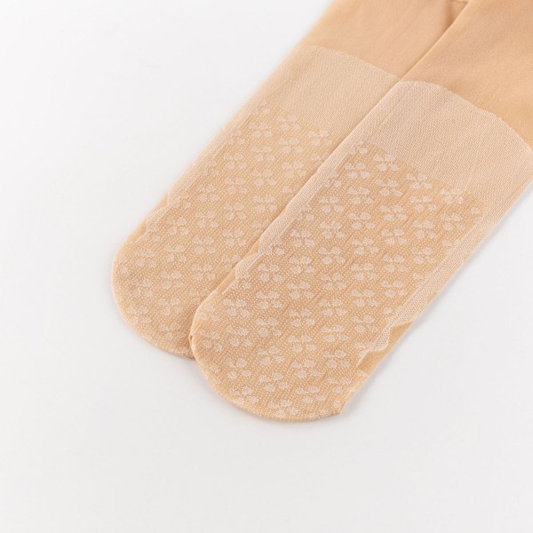 10 par kvinnors silkiga korta strumpor Beige