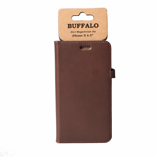 BUFFALO Mobilfodral 3 Kortfack Brun - iPhone XS Max