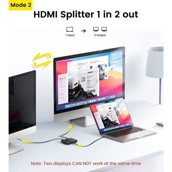 INF HDMI 2.0  2 in 1 out 4K HDMI adapteri
