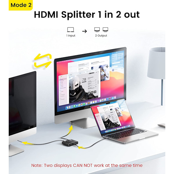 INF HDMI 2.0  2 in 1 out 4K HDMI adapteri