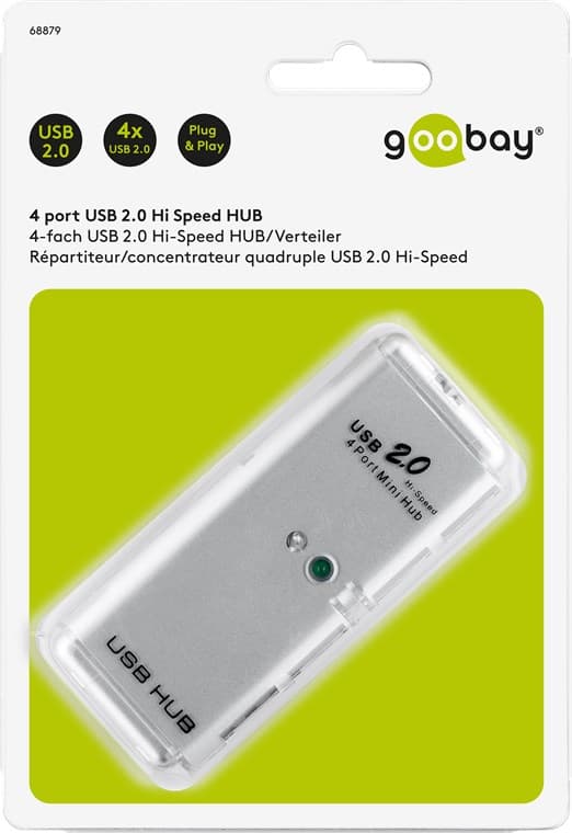 4-porttinen USB 2.0 Hi Speed HUB