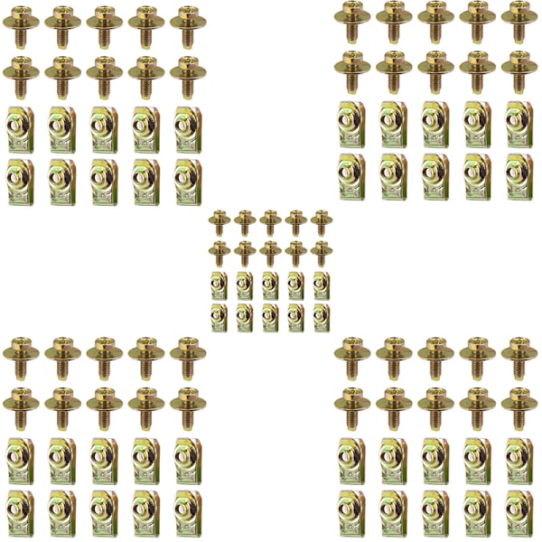 U-Clip Jernpladefastgørelser 50-Piece