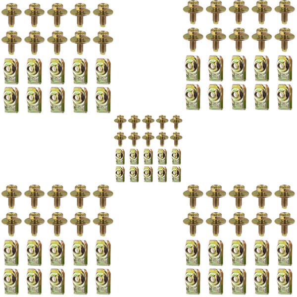 U-Clip rautalevykiinnikkeet 50-Piece