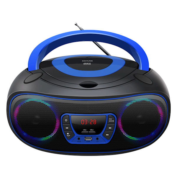 Boombox FM-Radio CD USB Bluetooth TCL-212BTBU Svart/Blå