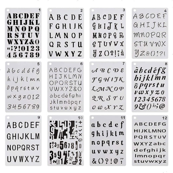 Numeromaalaus Art Letter stensiilit