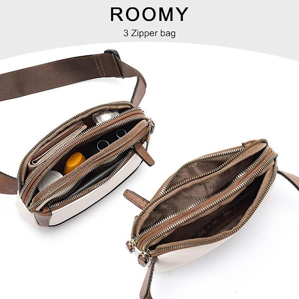 Kvinnors justerbar axelrem Crossbody bröstväska Svart