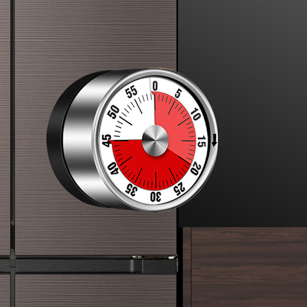 Magnetisk mekanisk timer/nedtællingsur Sølv